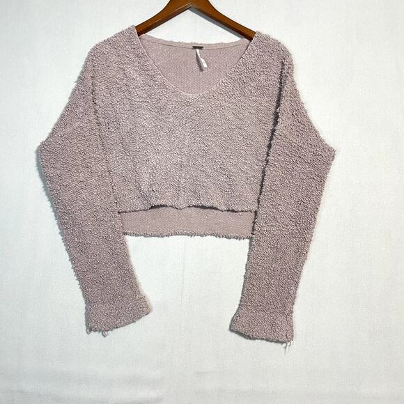 Free People Women's Brookside Tunic Sweater Pink Knit - Size XS - Picture 2 of 7